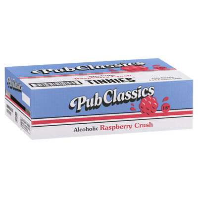Tinnies Pub Classics Alcoholic Raspberry Crush Can 330mL Carton 24 | Liquorland