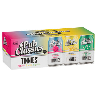 Tinnies Pub Classics Mixed Pack Can 330mL 10pk Pack 10 | Liquorland