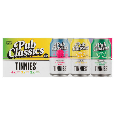 Tinnies Pub Classics Mixed Pack Can 330mL 10pk Pack 10 | Liquorland