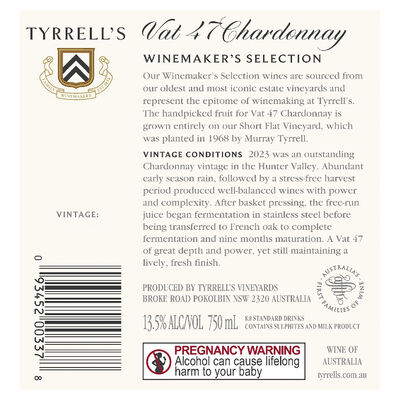 Tyrrell S Wines Vat 47 Chardonnay 750mL Each | undefined