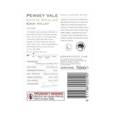 Pewsey Vale Riesling 750mL Each | undefined