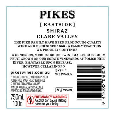 Pikes Eastside Shiraz 750mL Each | undefined