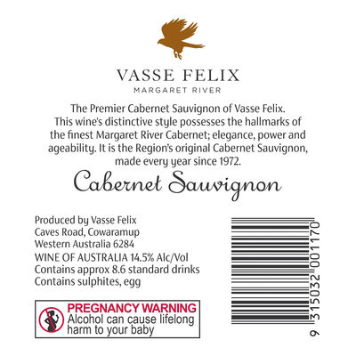 Vasse Felix Cabernet Sauvignon 750mL Each | undefined