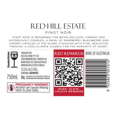 Red Hill Estate Pinot Noir 750mL Each | undefined