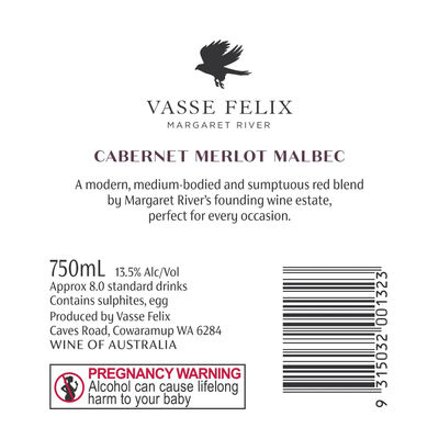 Vasse Felix Classic Dry Red 750mL Each | undefined