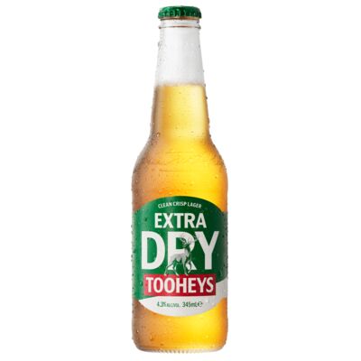 Tooheys Extra Dry Bottle 345mL Each | Liquorland