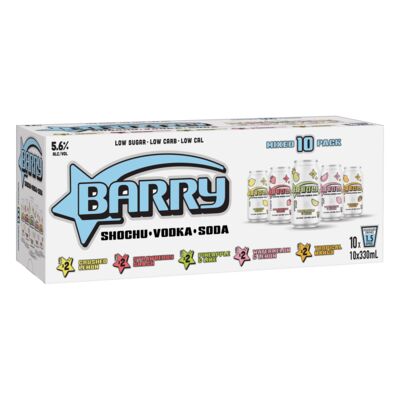 Barry Shochu Vodka Soda Mixed Pack Can 330mL 10pk Pack 10 | Liquorland