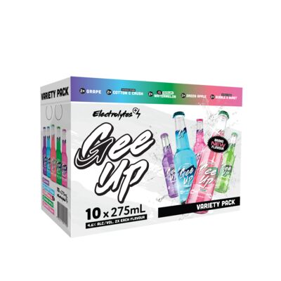 Gee Up Vodka Mixed Pack Bottle 275mL 10pk Pack 10 | Liquorland