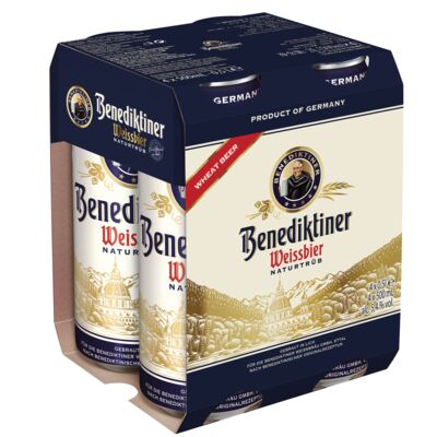 Benediktiner Weissbier Can 500mL Pack 4 | Liquorland