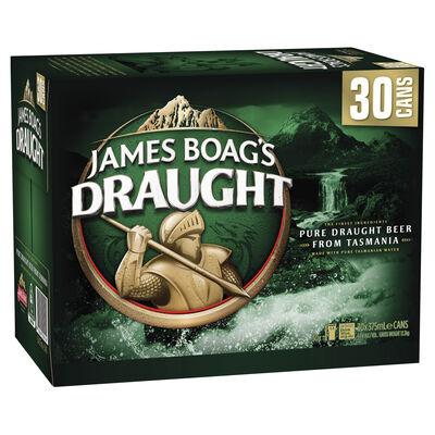 Boags Draught Block Can 375mL Pack 30 | Liquorland