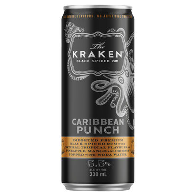 The Kraken Caribbean Punch Can 330mL Pack 4 | Liquorland