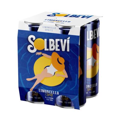 Solbevi Limoncello Spritz Can 250mL Pack 4 | Liquorland