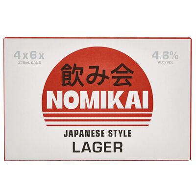 Nomikai Japanese Style Lager Can 375mL Carton 24 | Liquorland