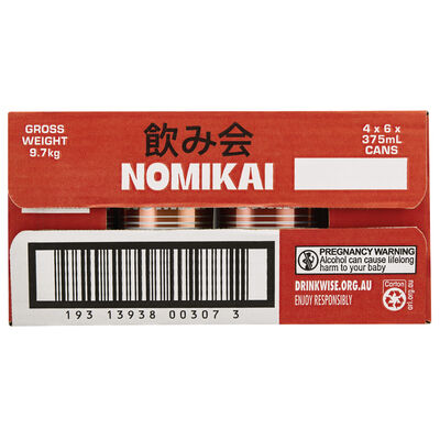 Nomikai Japanese Style Lager Can 375mL Carton 24 | Liquorland