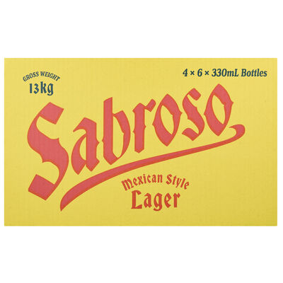 Sabroso Mexican Style Lager Bottle 330mL Carton 24 | Liquorland