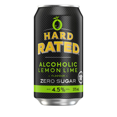 Hard Rated Lemon Lime Zero Sugar Can 375mL Each | Liquorland