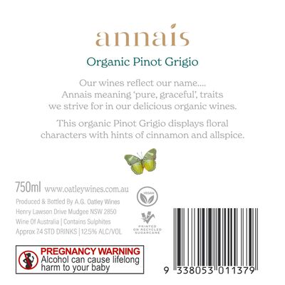 Annais Pinot Grigio 750mL Each | Liquorland