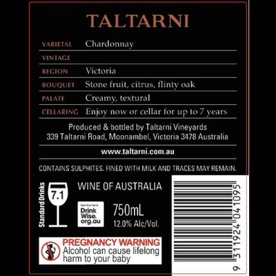 Taltarni Victorian Chardonnay 750mL Each | Liquorland