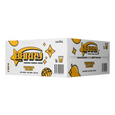 Barry Shochu Tropical Mango Soda Can 330mL Carton 16 | Liquorland