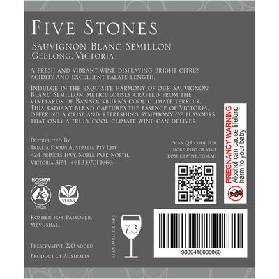 Five Stones Sauvignon Blanc Semillon 750mL Each | Liquorland
