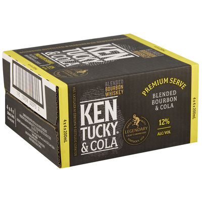 Kentucky Bourbon Cola 12 Can 200mL Carton 16 | Liquorland