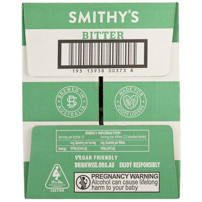 Smithy S Bitter Bottle 640mL Carton 12 | Liquorland