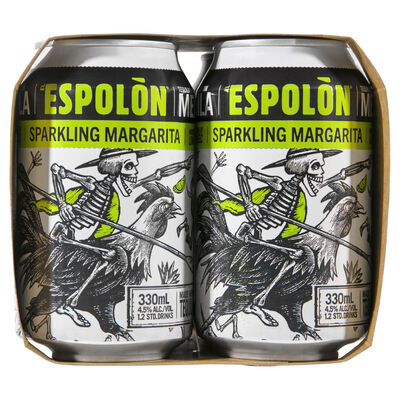 Espolon Sparkling Margarita Can 330mL Pack 4 | Liquorland