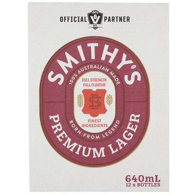 Smithy S Premium Lager Bottle 640mL Carton 12 | undefined