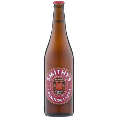 Smithy S Premium Lager Bottle 640mL Each | Liquorland