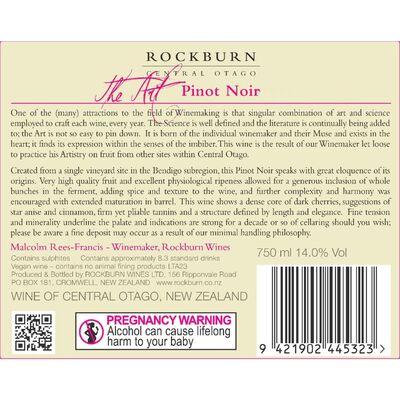 Rockburn The Art Pinot Noir 750mL Each | Liquorland
