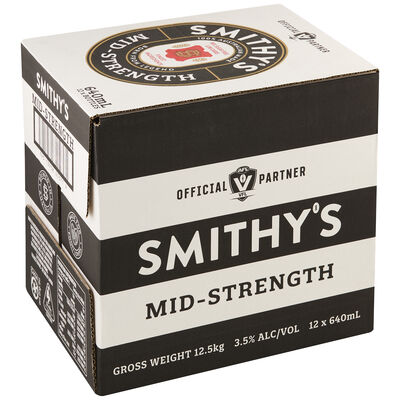 Smithy S Mid Strength Bottle 640mL Carton 12 | Liquorland