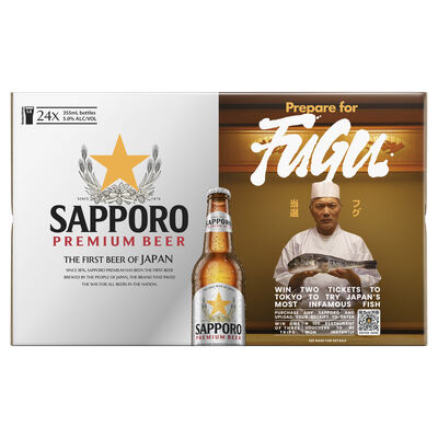 Sapporo Bottles 355mL Carton 24 | Liquorland