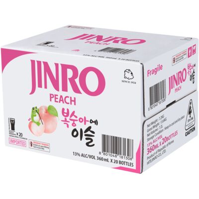 Jinro Peach Soju Bottle 360mL Each | Liquorland