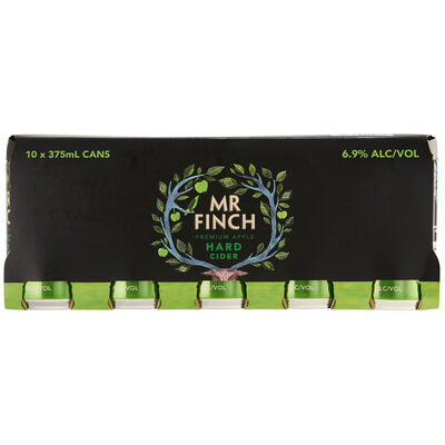 Mr Finch Hard Apple Cider Can 375mL 10pk Pack 10 | Liquorland