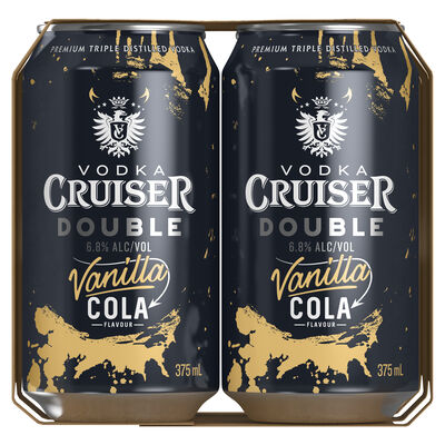 Vodka Cruiser Double Vanilla Cola Can 375mL Pack 4 | Liquorland