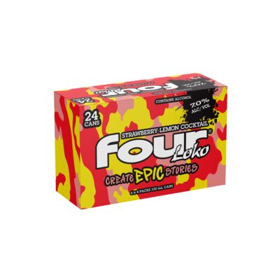 Four Loko Vodka Strawberry Lemon Can 330mL Carton 24 | Liquorland