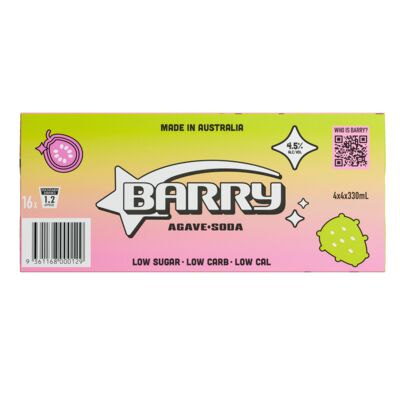Barry Guava Prickly Pear Agave Soda Can 330mL Carton 16 | Liquorland