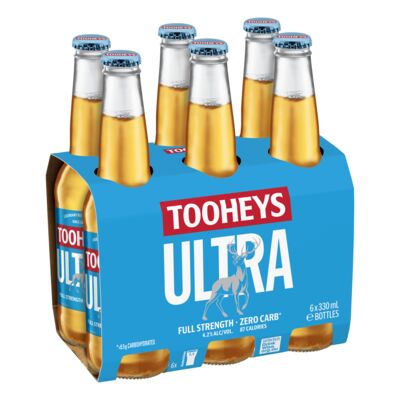 Tooheys Ultra Bottle 330mL Pack 6 | Liquorland