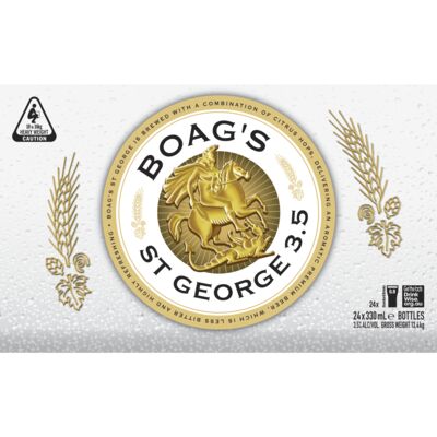 James Boags St George Mid 3 5 Bottle 330mL Carton 24 | Liquorland