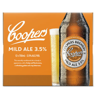 Coopers Mild 3 5 Mild Ale 750mL Carton 12 | Liquorland