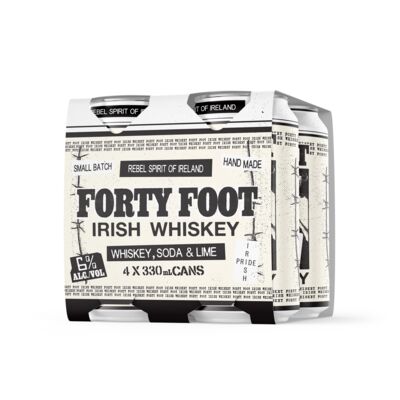 Forty Foot Irish Whiskey Soda Can 330mL Pack 4 | Liquorland