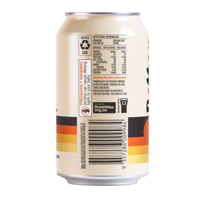 Better Beer Zero Carb Lager Can 355mL Each | Liquorland