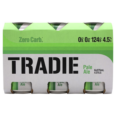 Tradie Zero Carb Pale Ale Can 375mL Pack 6 | Liquorland
