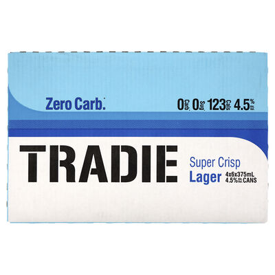 Tradie Zero Carb Lager Can 375mL Carton 24 | Liquorland