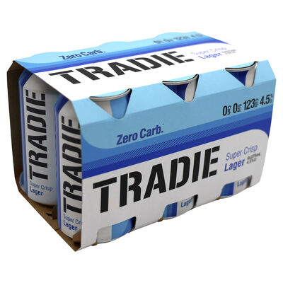 Tradie Zero Carb Lager Can 375mL Pack 6 | Liquorland
