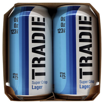 Tradie Zero Carb Lager Can 375mL Pack 6 | Liquorland