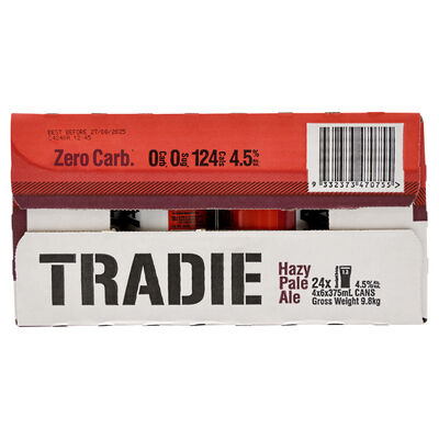 Tradie Zero Carb Hazy Pale Ale Can 375mL Carton 24 | Liquorland