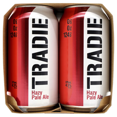 Tradie Zero Carb Hazy Pale Ale Can 375mL Pack 6 | Liquorland