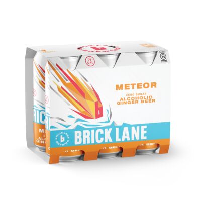 Brick Lane Hi Fi Ginger Zero Sugar Ginger Beer Can 355mL Pack 6 | Liquorland
