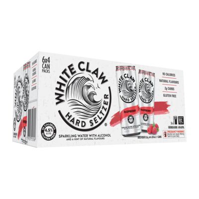 White Claw Raspberry Can 330mL Carton 24 | Liquorland